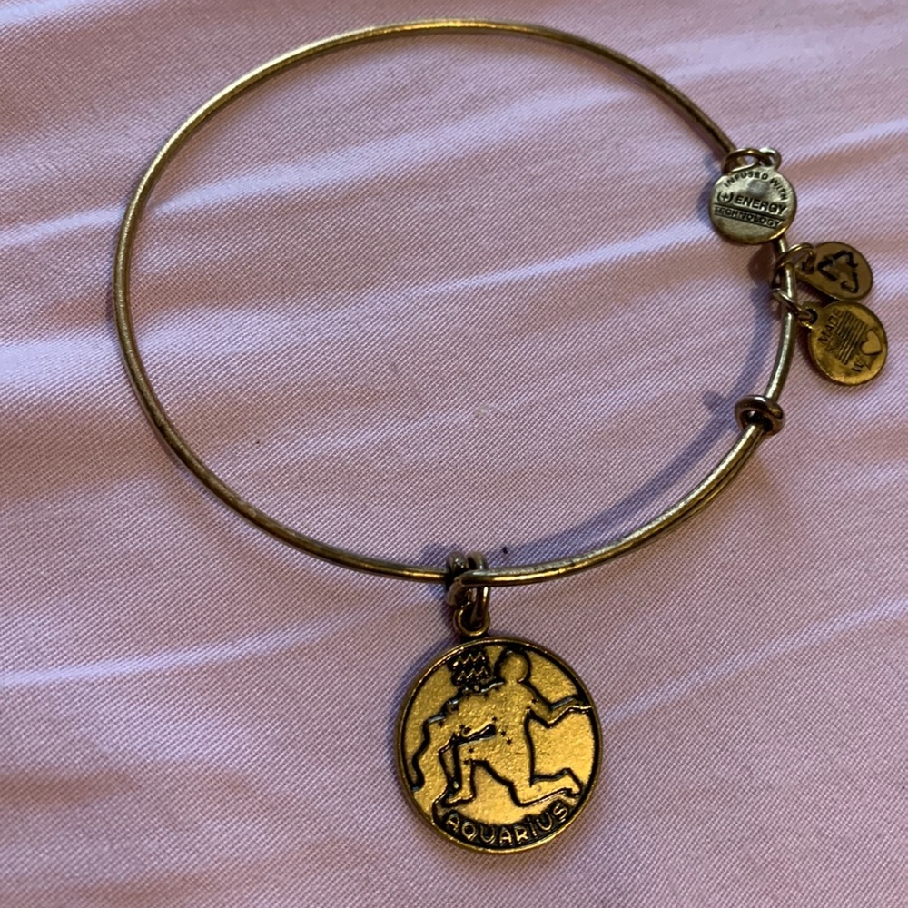 Alex and Ani Aquarius ♒️ Charm Bracelet Gold Water Barrier